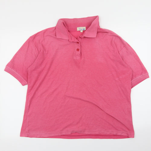 glassigue Mens Pink    Polo Size M
