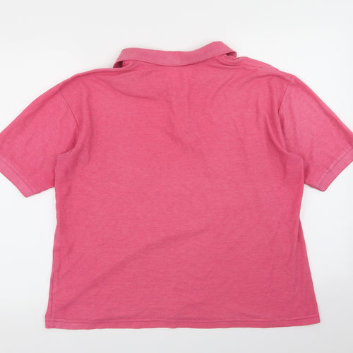 glassigue Mens Pink    Polo Size M