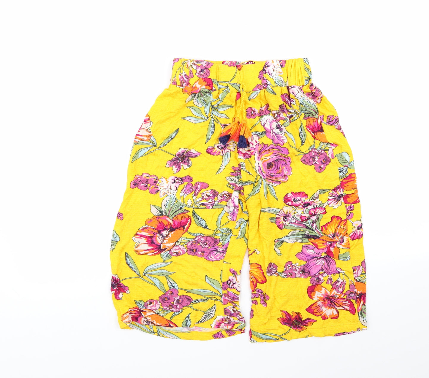 NEXT Girls Multicoloured Floral  Capri Trousers Size 7 Years