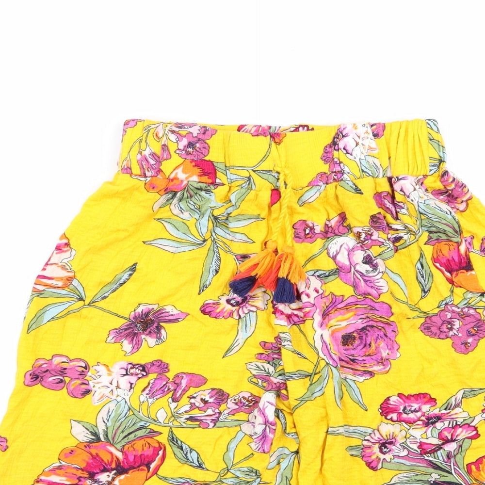 NEXT Girls Multicoloured Floral  Capri Trousers Size 7 Years