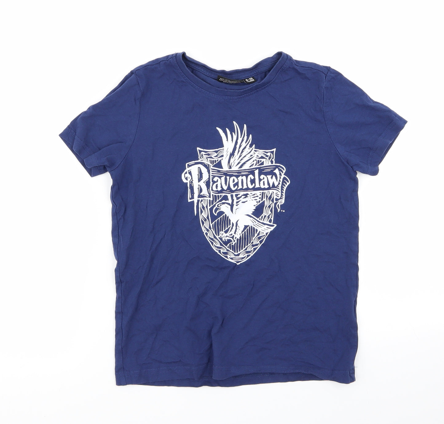 Harry Potter Boys Blue   Basic T-Shirt Size 9-10 Years
