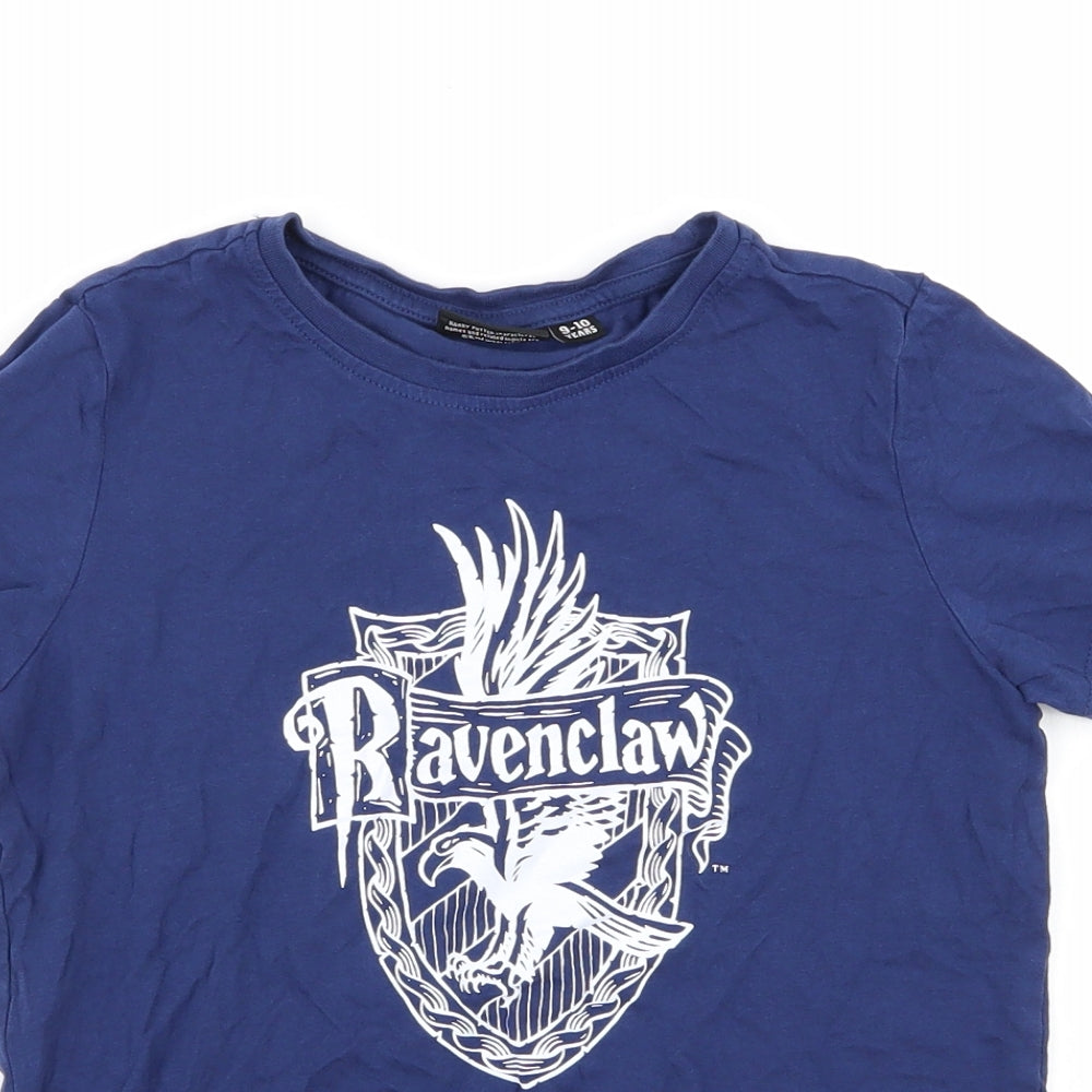 Harry Potter Boys Blue   Basic T-Shirt Size 9-10 Years