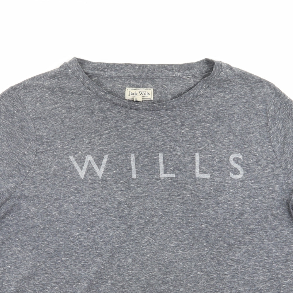 Jack Wills Womens Grey   Basic T-Shirt Size 12