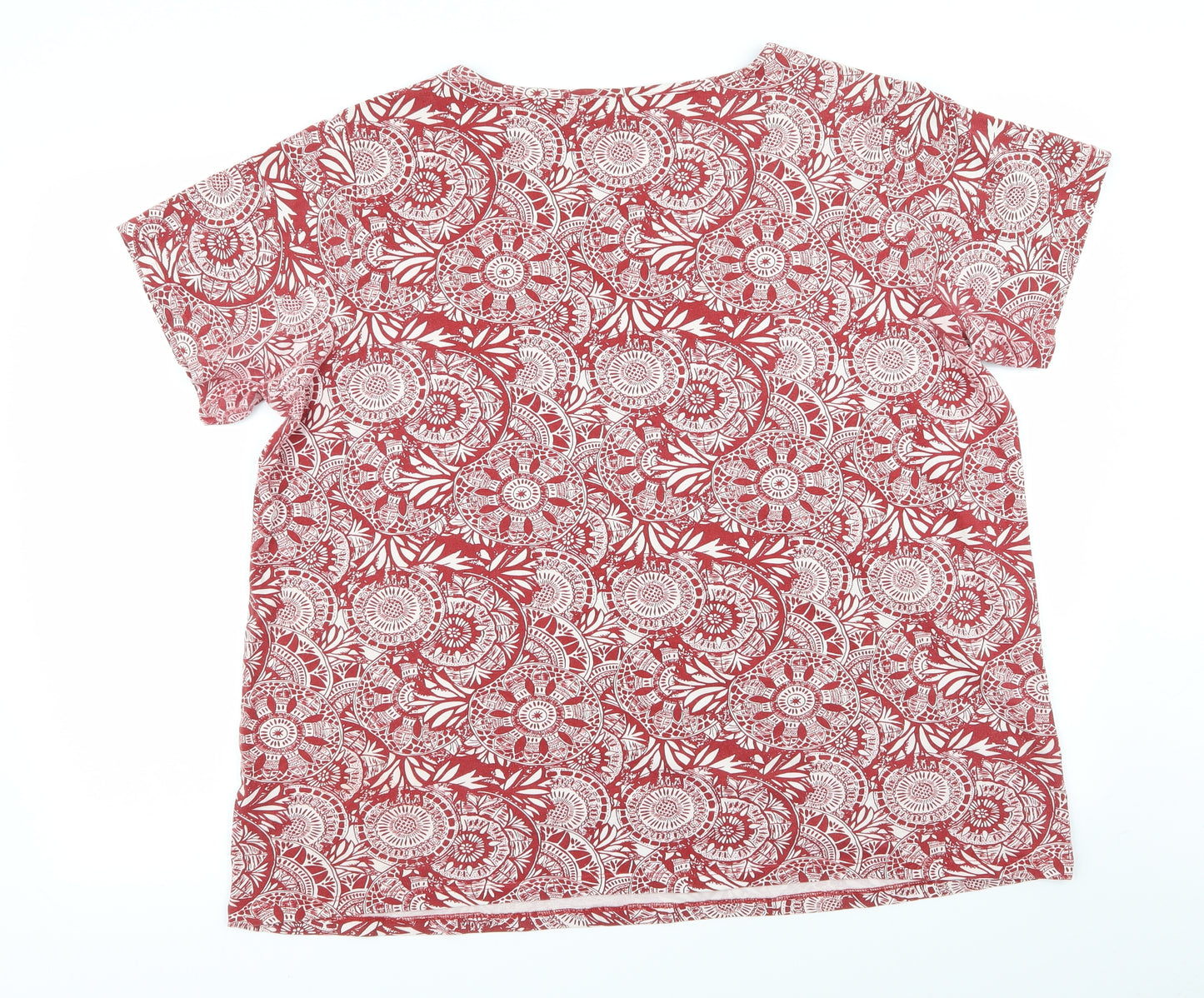 anista Womens Multicoloured Geometric  Basic T-Shirt Size 22
