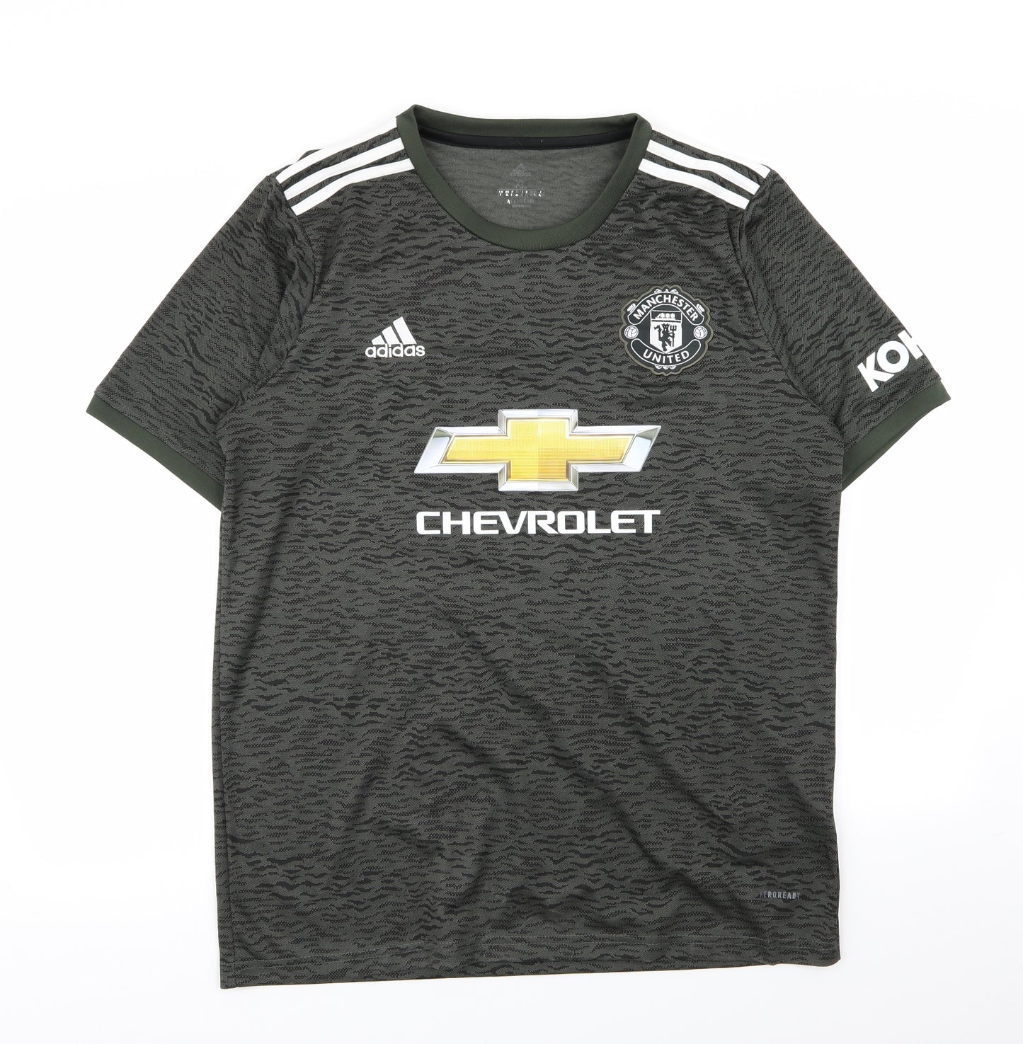 Manchester United  Mens Green Geometric  Basic T-Shirt Size XL