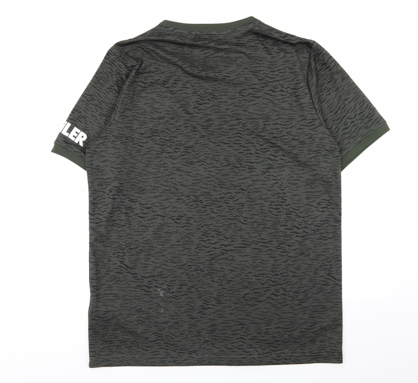 Manchester United  Mens Green Geometric  Basic T-Shirt Size XL