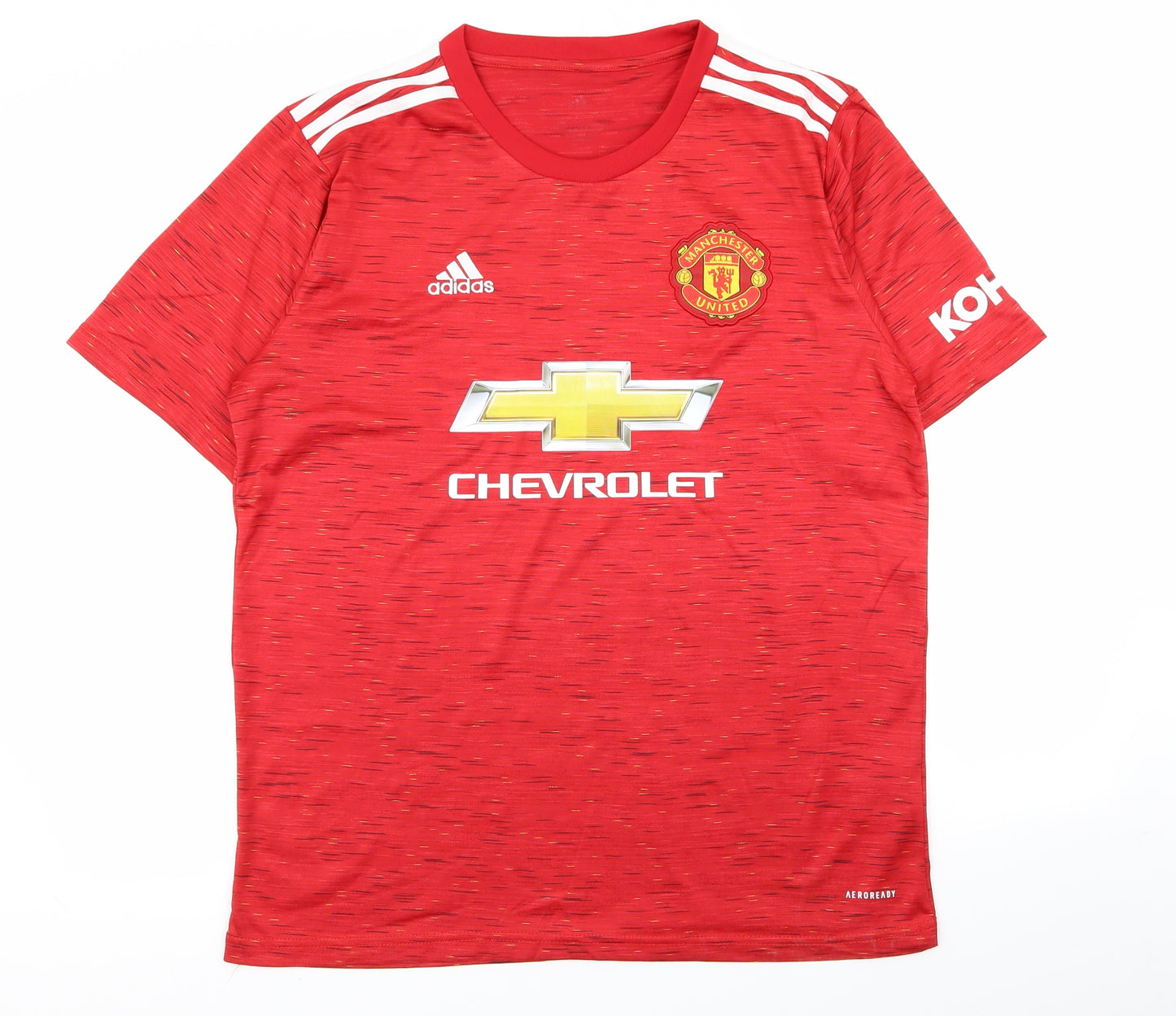 Manchester United Mens Red Geometric  Basic T-Shirt Size XL