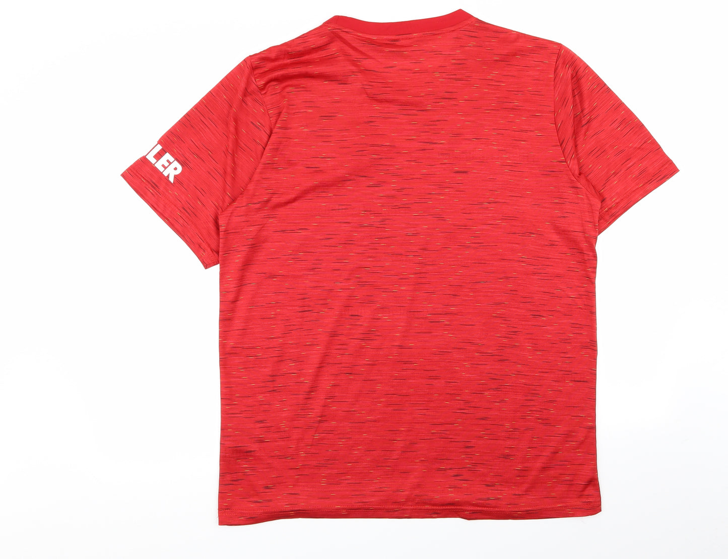 Manchester United Mens Red Geometric  Basic T-Shirt Size XL
