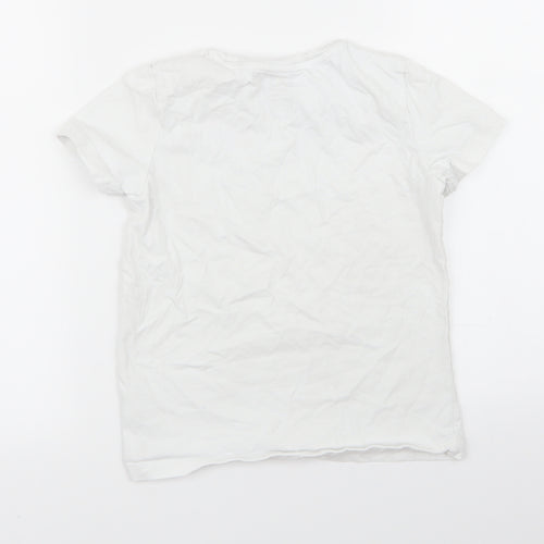 F&F Girls White   Basic T-Shirt Size 6-7 Years