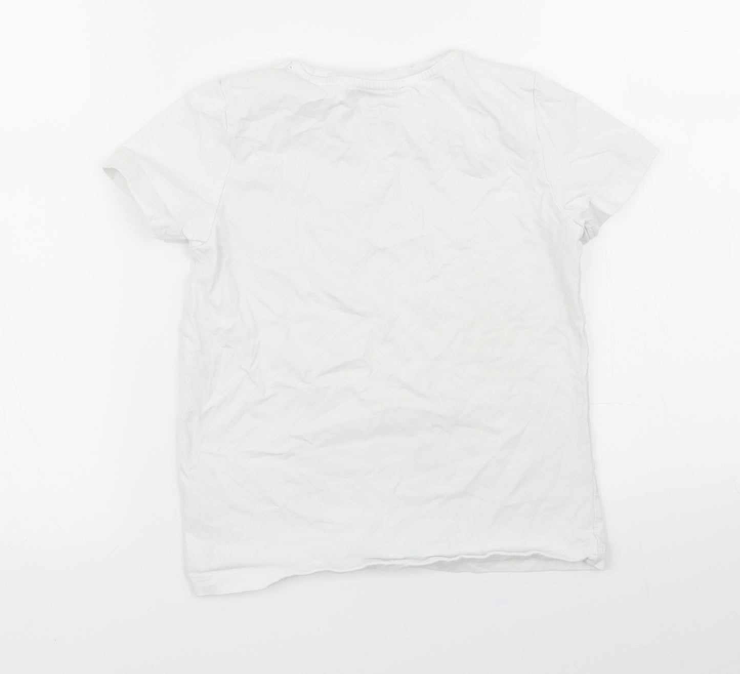 F&F Girls White   Basic T-Shirt Size 6-7 Years