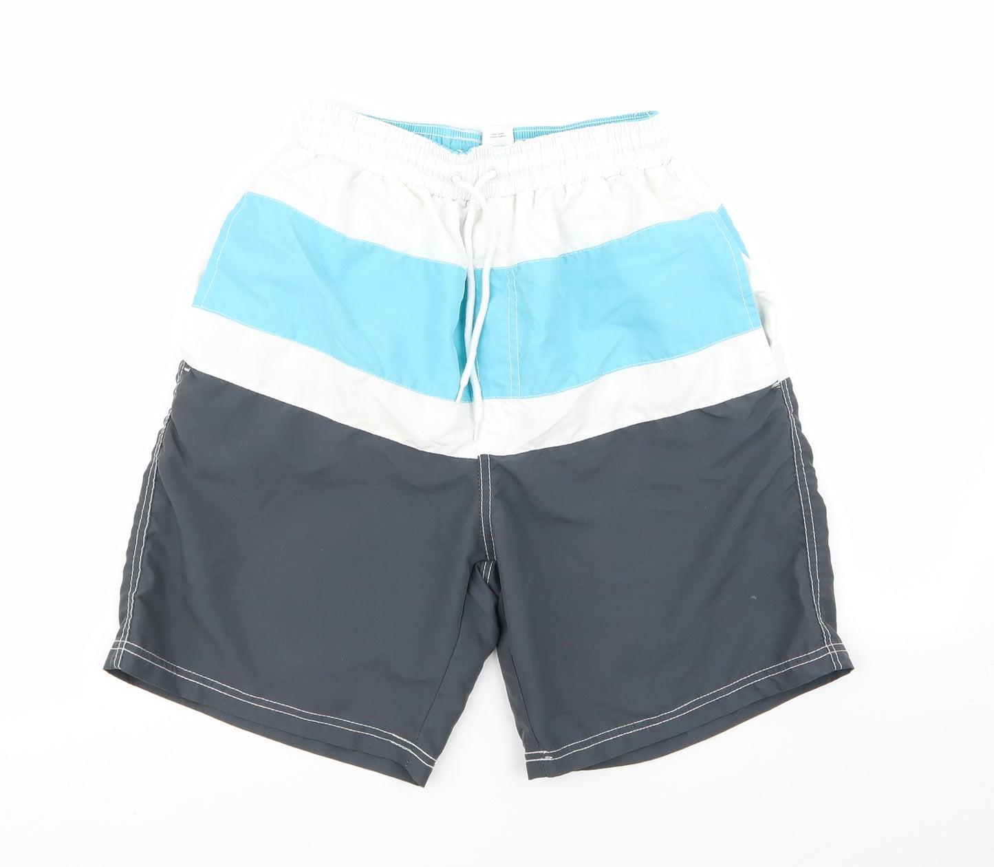F&F Mens Multicoloured Striped  Sweat Shorts Size S - Stretch waistband