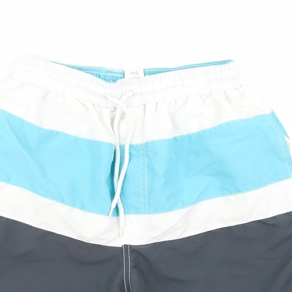 F&F Mens Multicoloured Striped  Sweat Shorts Size S - Stretch waistband