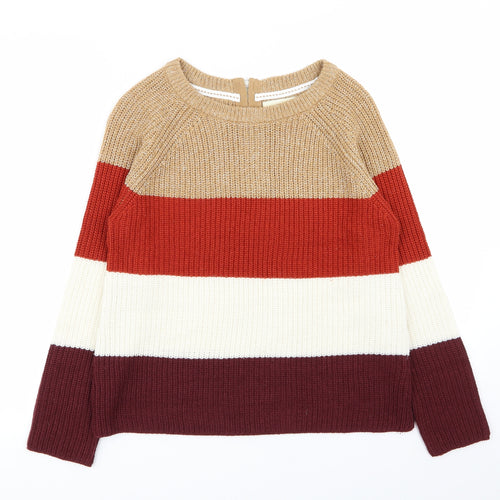 Papaya Womens Multicoloured Striped  Pullover Jumper Size S