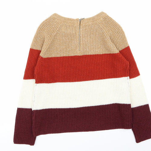 Papaya Womens Multicoloured Striped  Pullover Jumper Size S