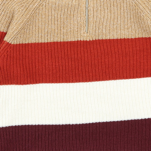 Papaya Womens Multicoloured Striped  Pullover Jumper Size S