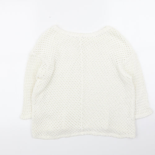 River Island Womens White   Pullover Jumper Size 8