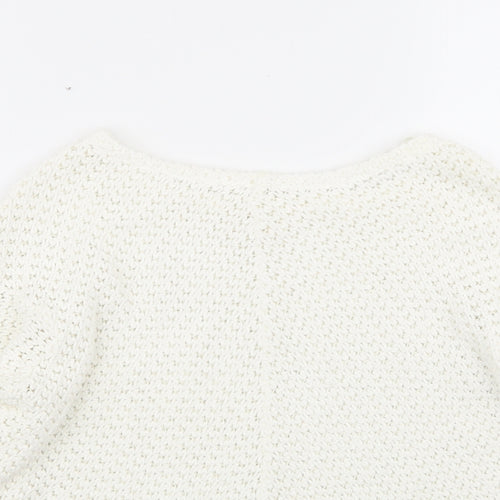 River Island Womens White   Pullover Jumper Size 8