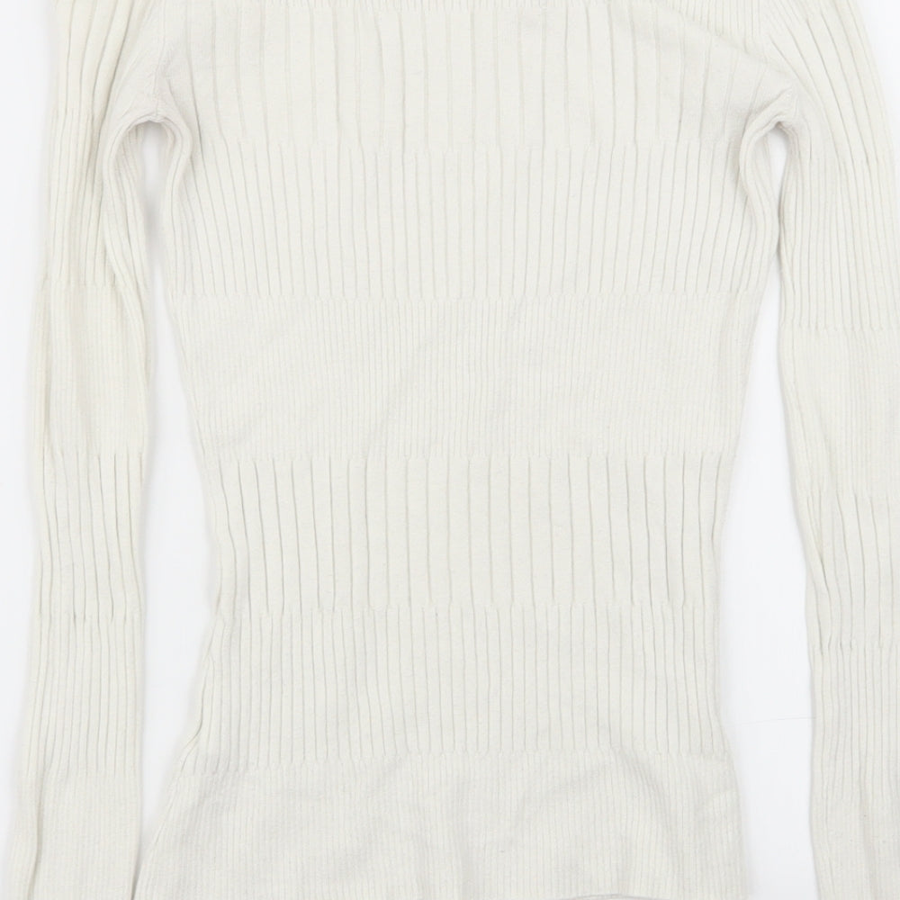 River Island Womens White   Basic T-Shirt Size 8