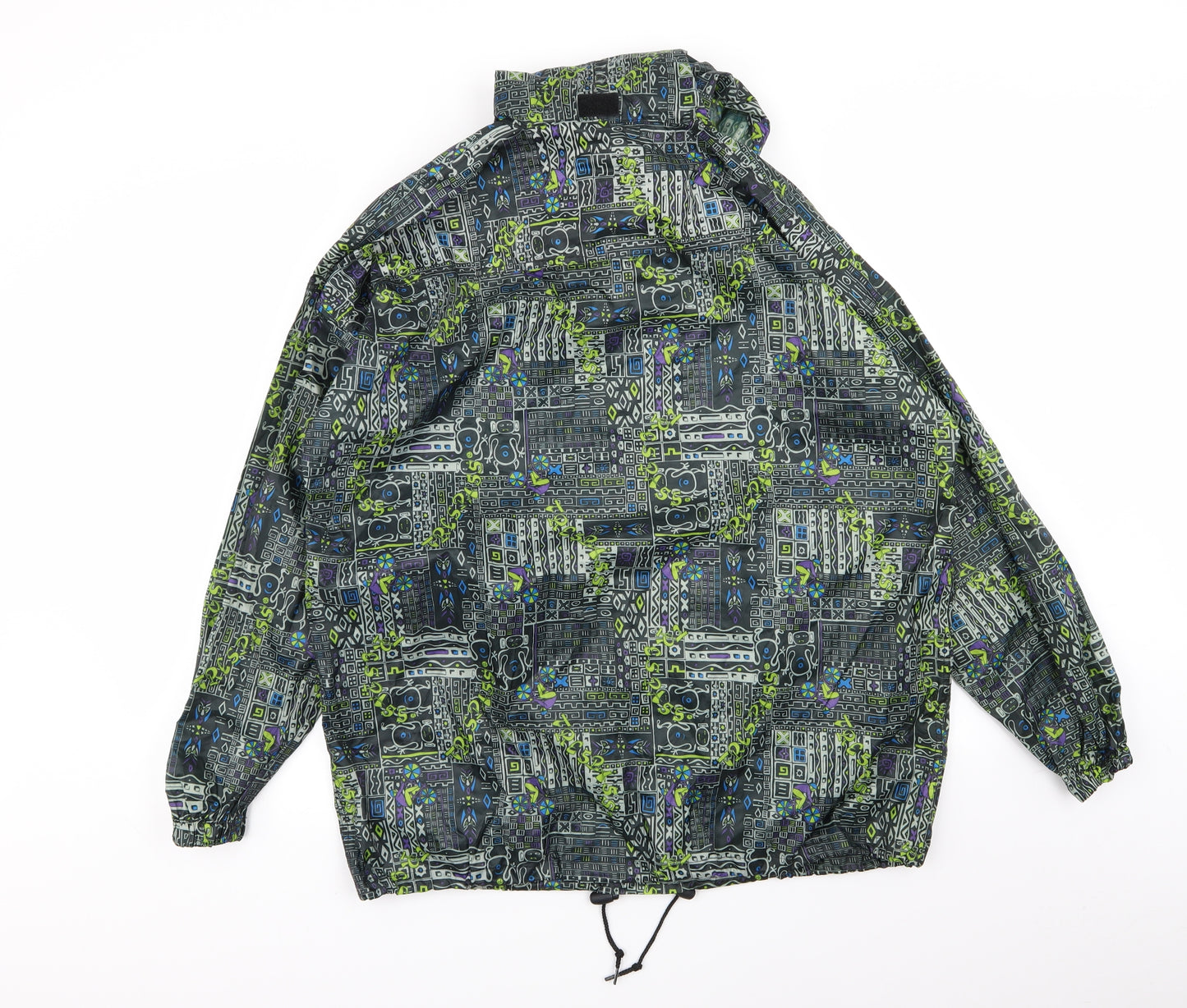 tresspass Mens Multicoloured Geometric  Overcoat Coat Size S