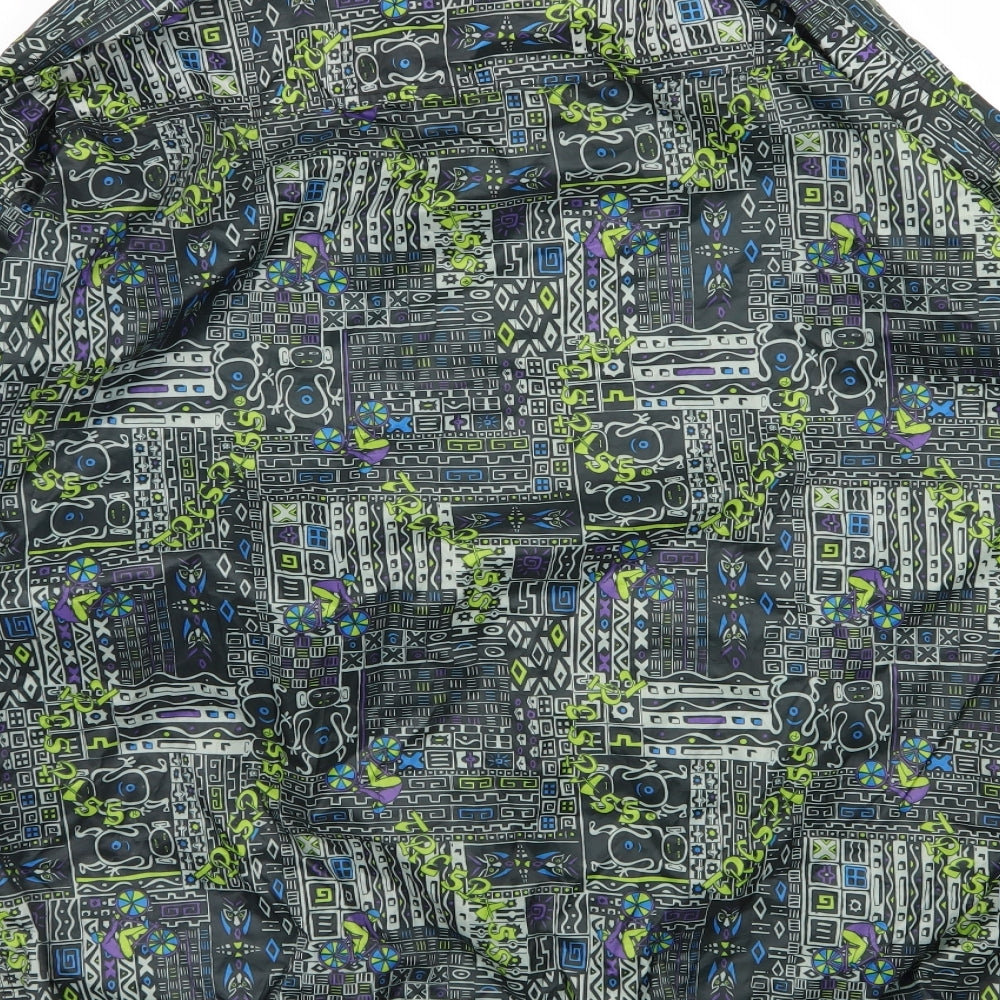 tresspass Mens Multicoloured Geometric  Overcoat Coat Size S