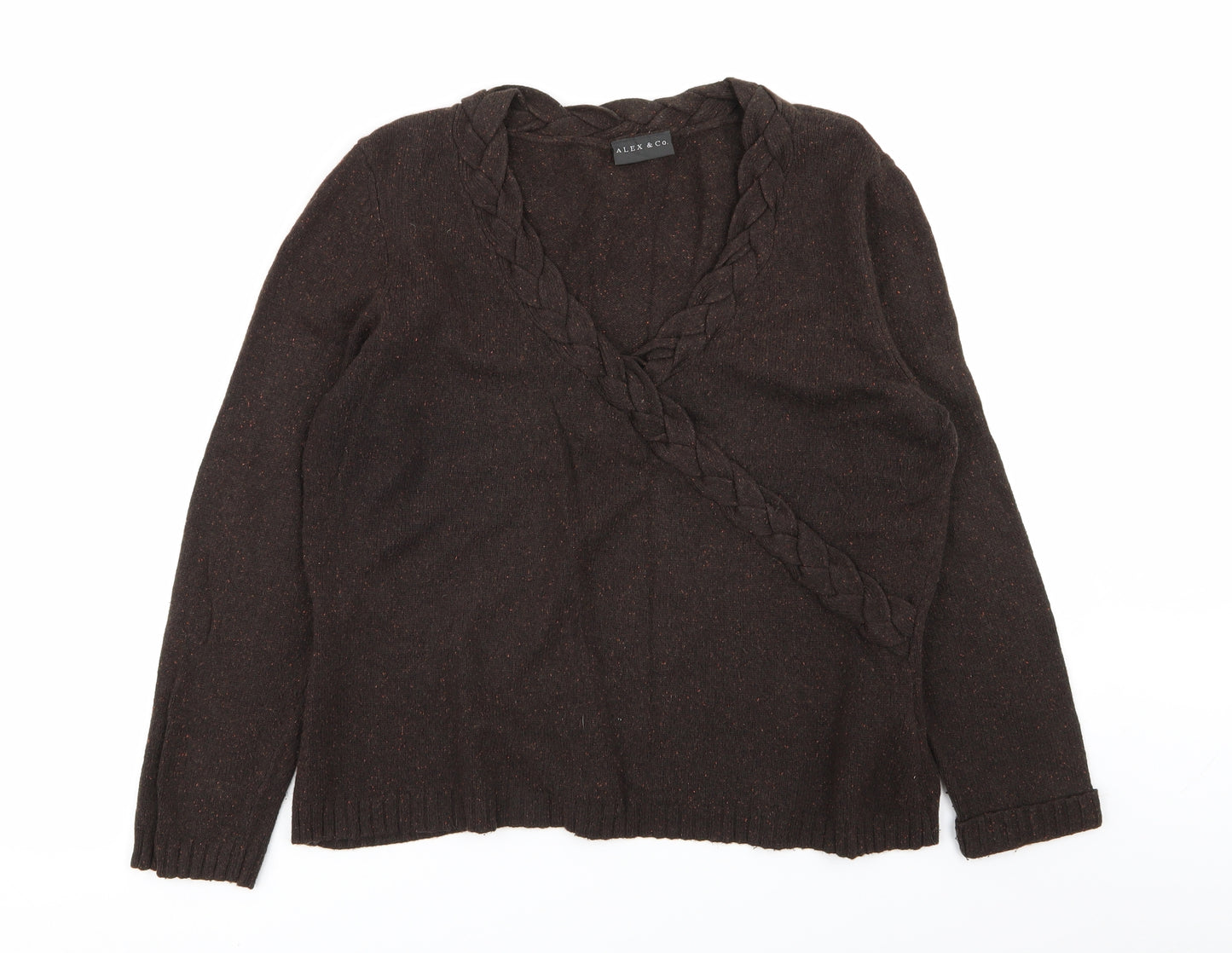 alex & co Womens Brown   Basic T-Shirt Size 18