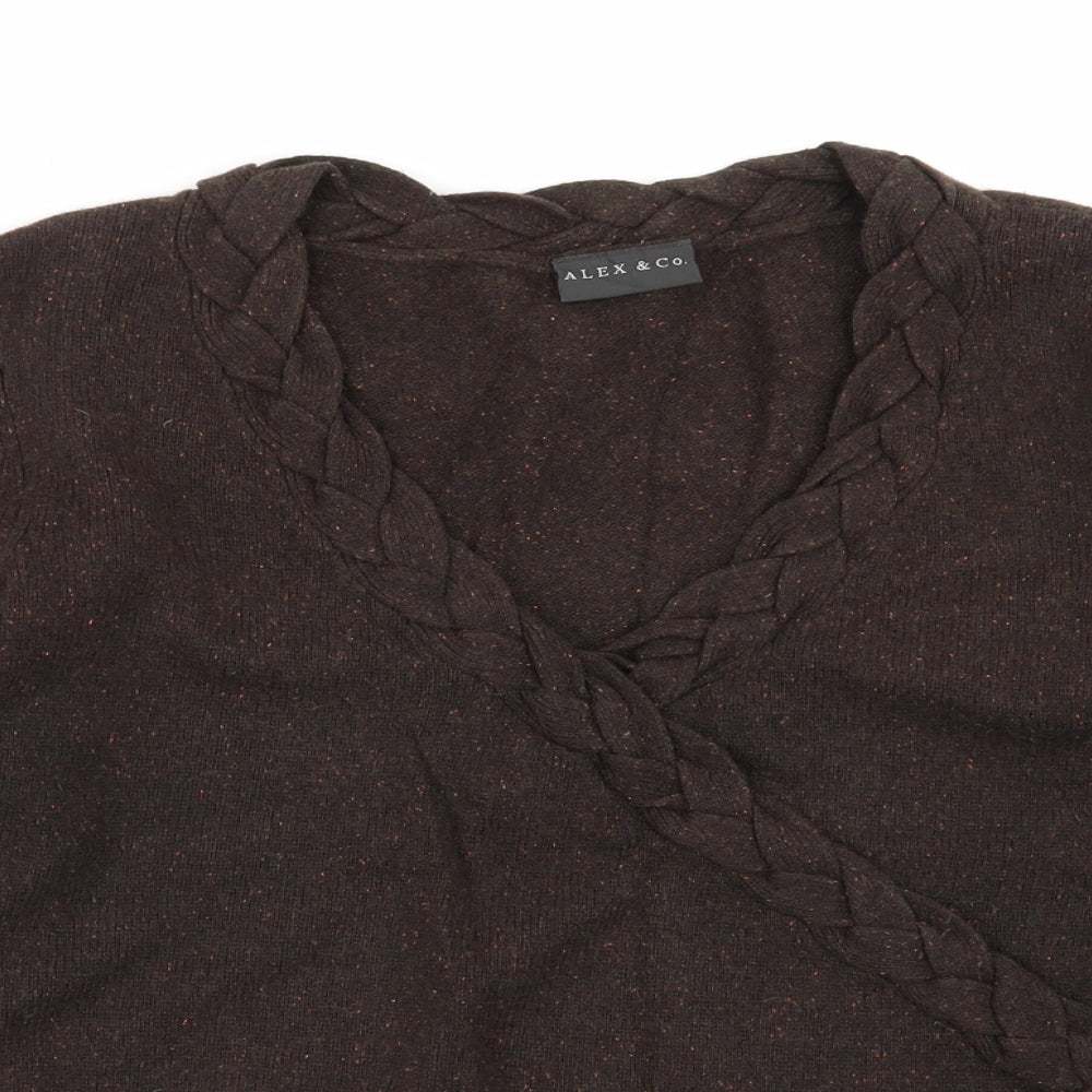 alex & co Womens Brown   Basic T-Shirt Size 18