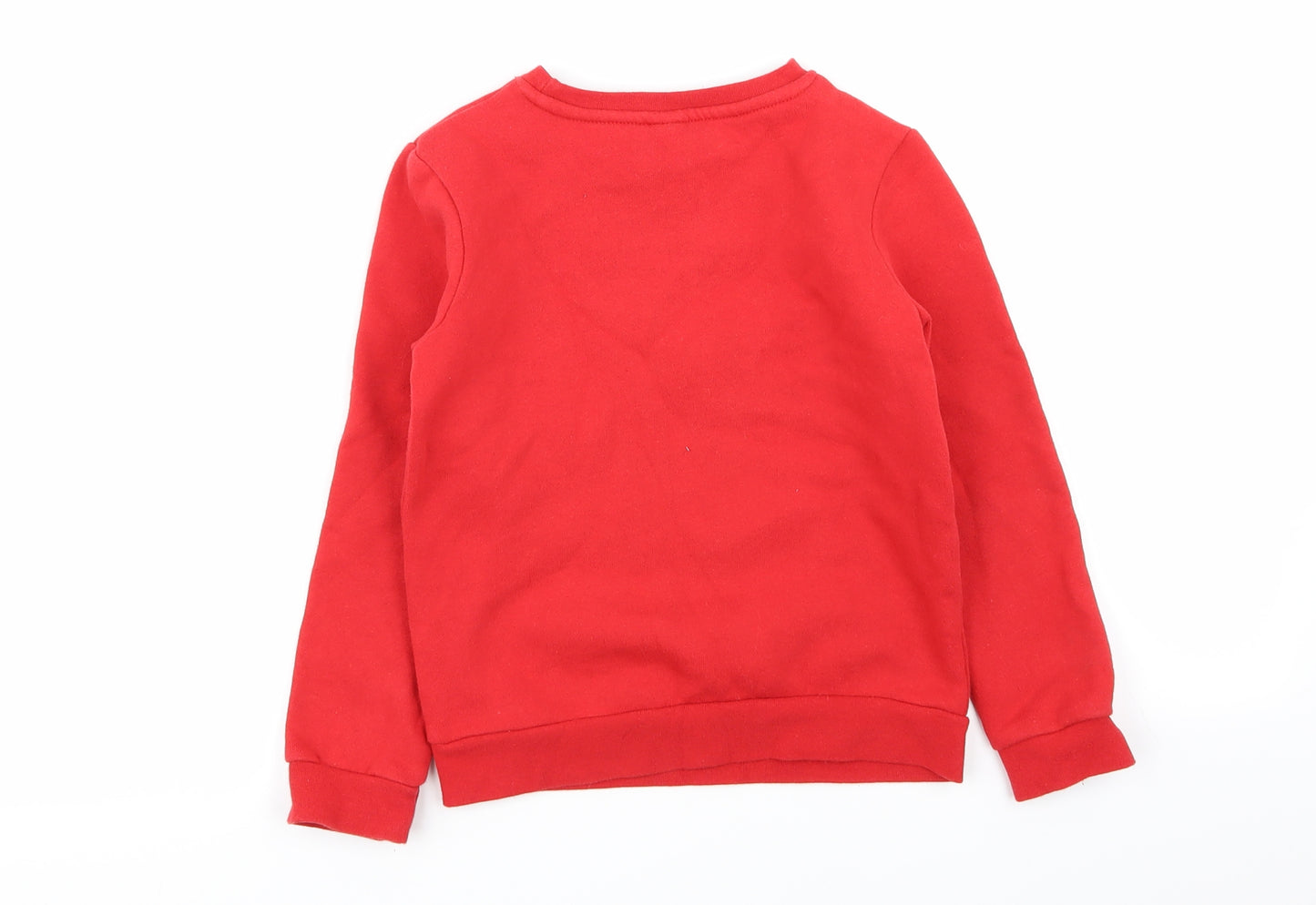 TU Girls Red   Pullover Jumper Size 7 Years  - christmas jumper
