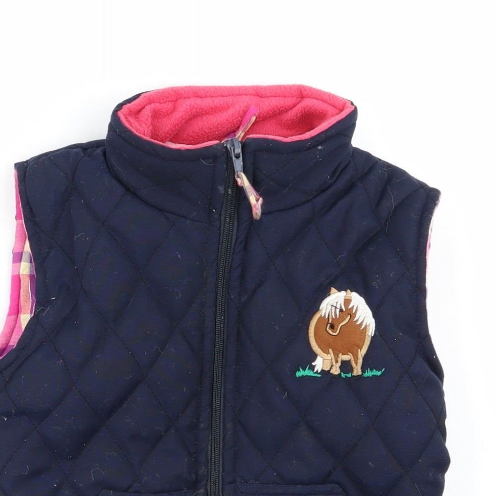 shire class Girls Blue   Gilet Coat Size S
