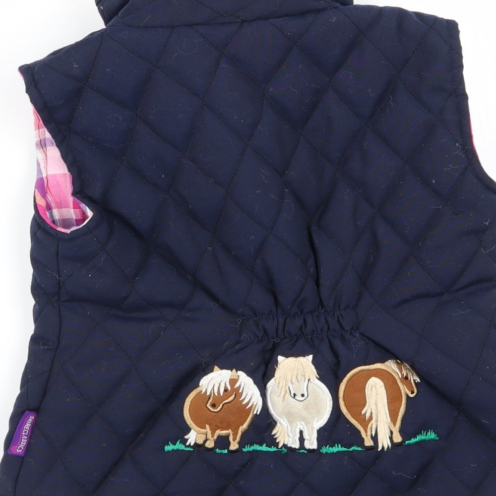 shire class Girls Blue   Gilet Coat Size S