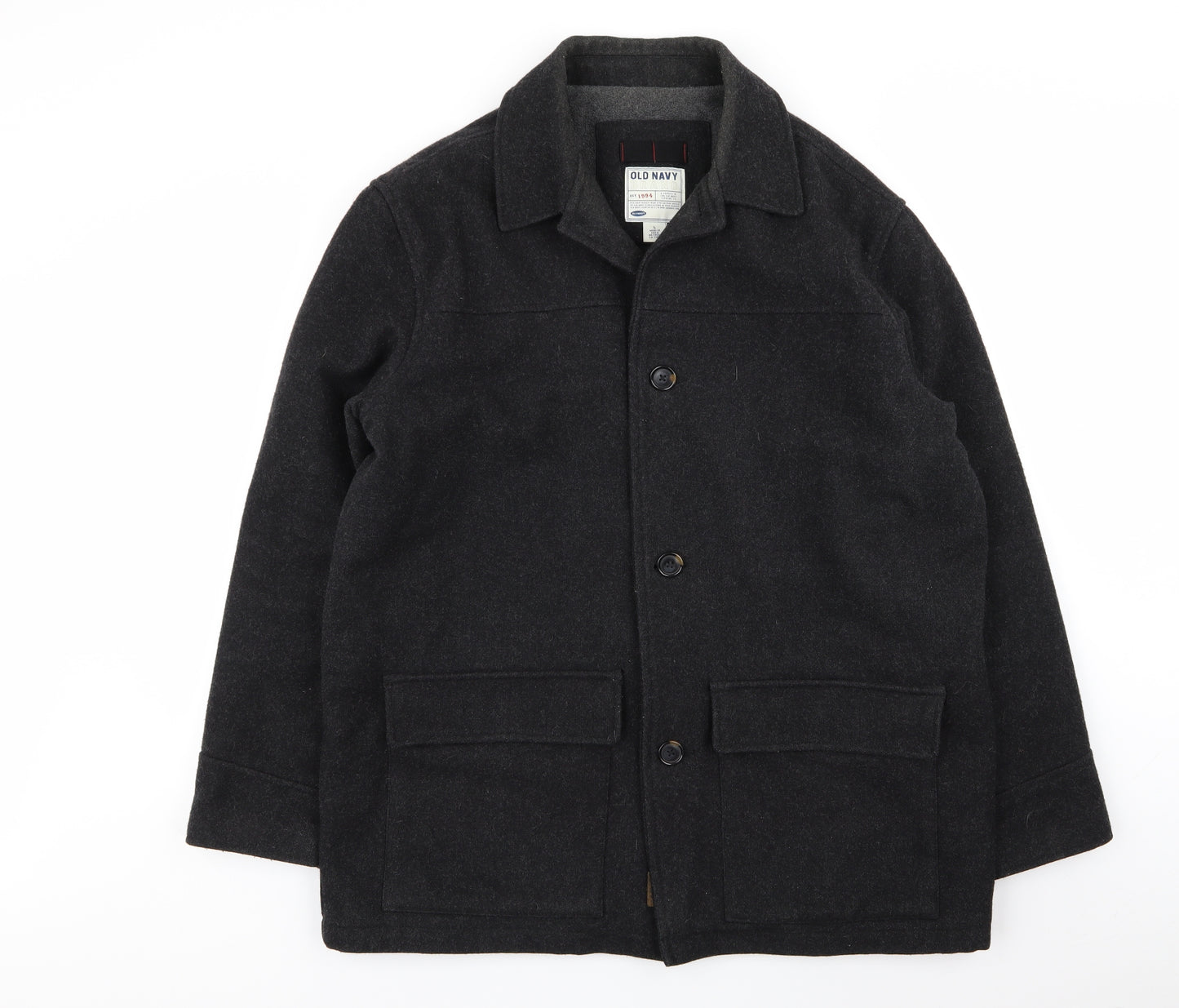 Old Navy Mens Grey   Overcoat Coat Size L
