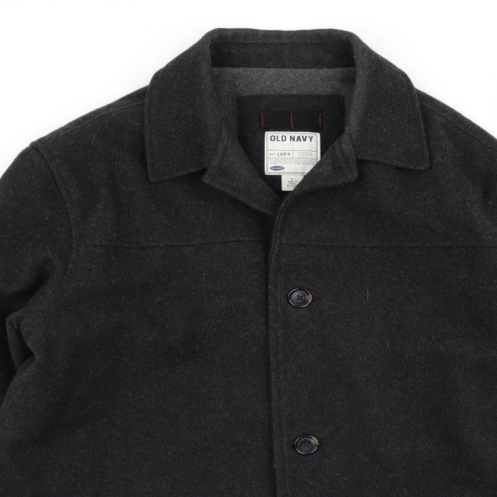 Old Navy Mens Grey   Overcoat Coat Size L