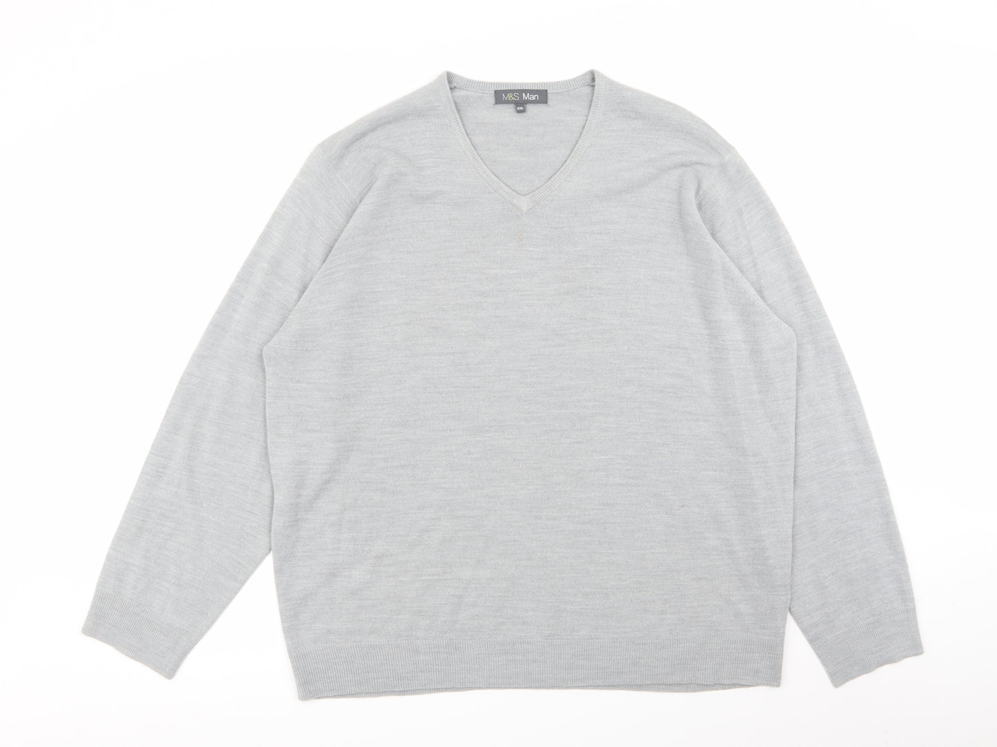 m&s Mens Grey   Pullover Jumper Size 2XL