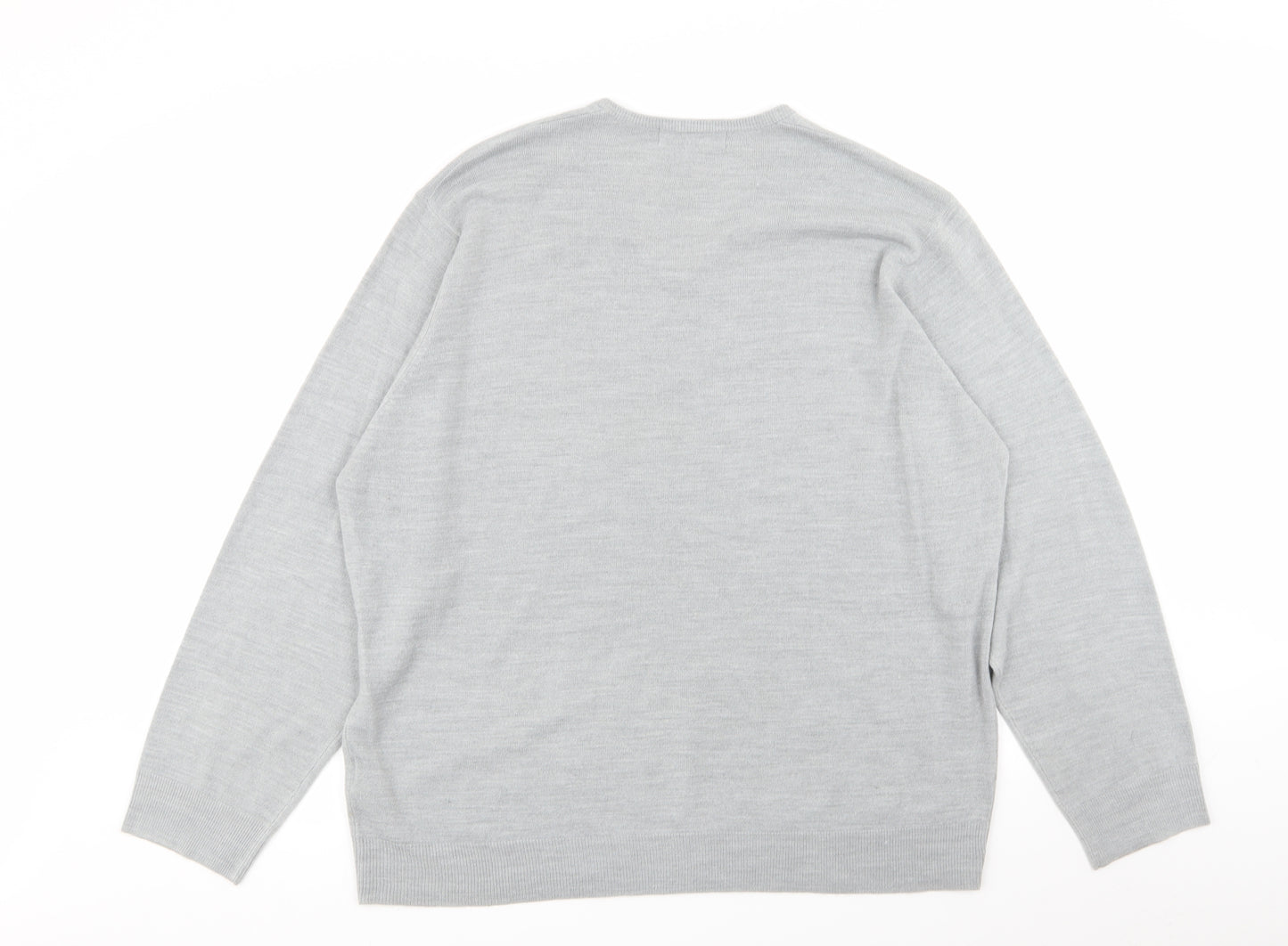 m&s Mens Grey   Pullover Jumper Size 2XL