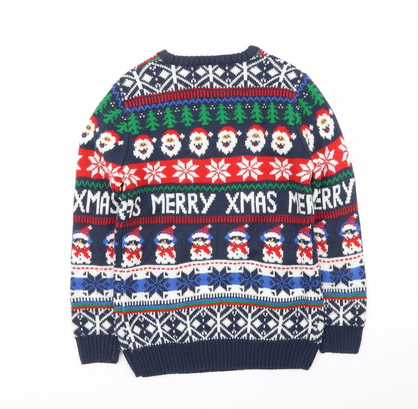 Asda George Boys Multicoloured Geometric  Pullover Jumper Size 9-10 Years  - christmas jumper