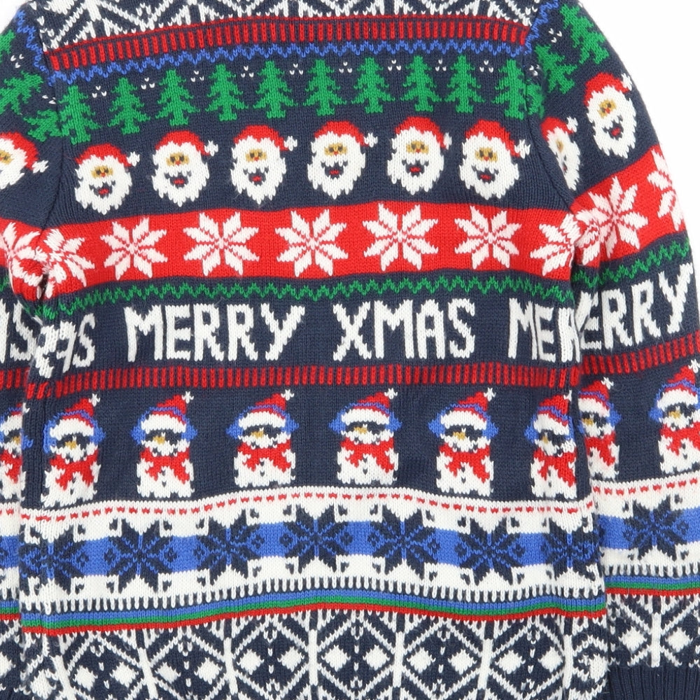 Asda George Boys Multicoloured Geometric  Pullover Jumper Size 9-10 Years  - christmas jumper
