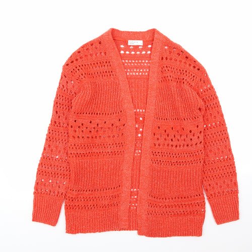 Papaya Womens Red Geometric  Cardigan Jumper Size S