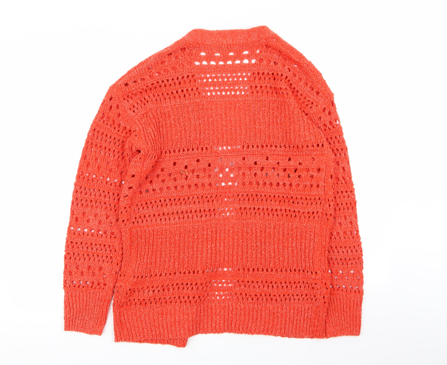 Papaya Womens Red Geometric  Cardigan Jumper Size S