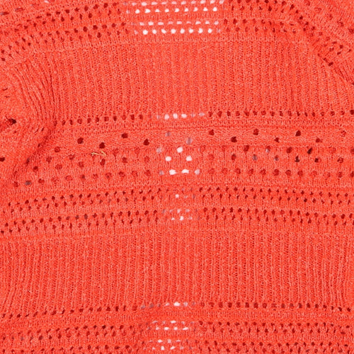 Papaya Womens Red Geometric  Cardigan Jumper Size S