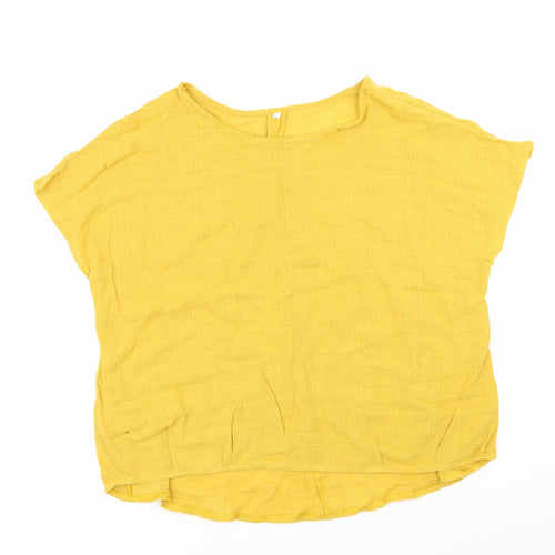 Preworn Womens Yellow   Basic T-Shirt Size XL