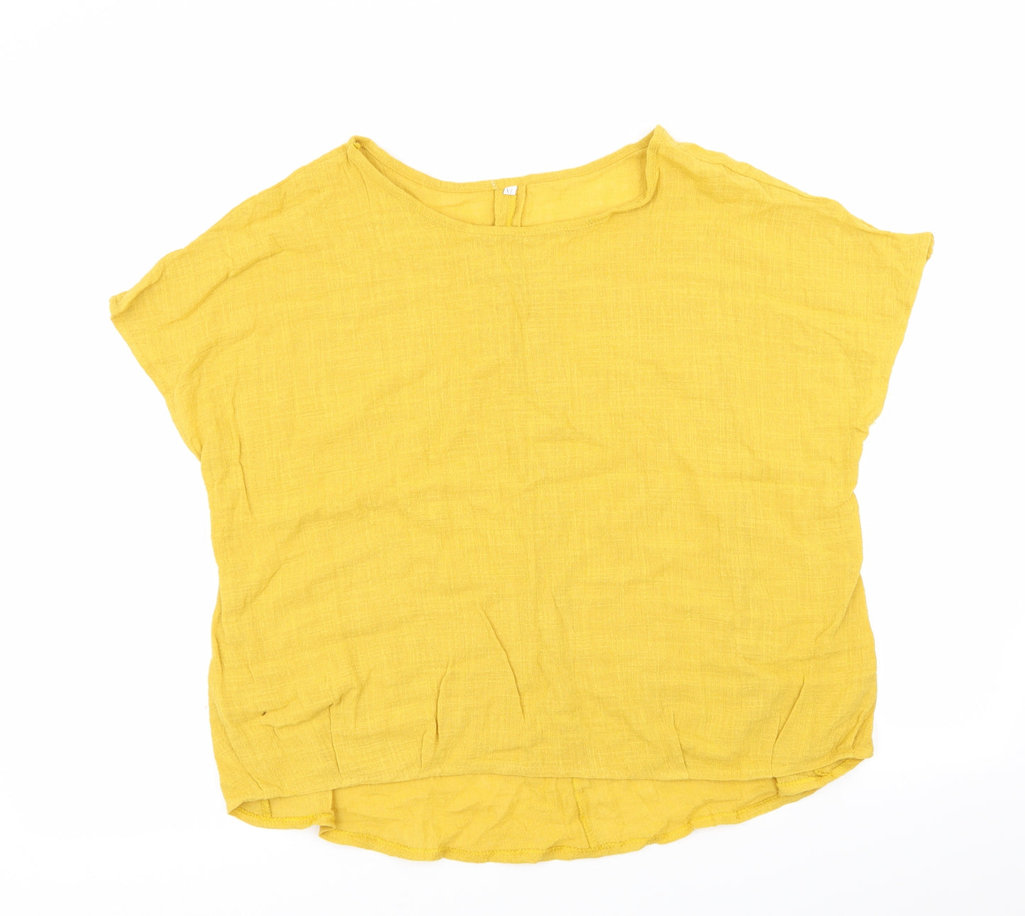 Preworn Womens Yellow   Basic T-Shirt Size XL