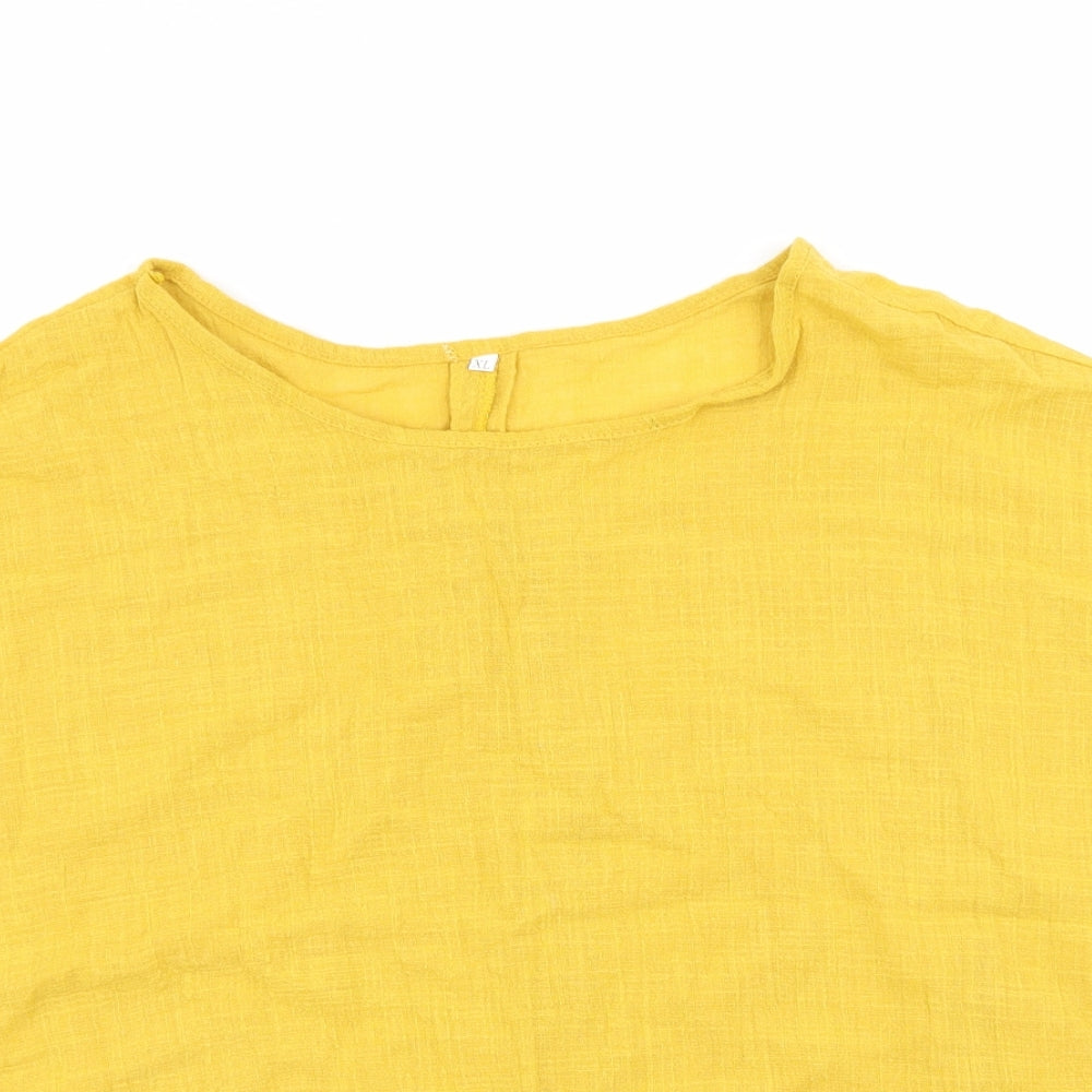 Preworn Womens Yellow   Basic T-Shirt Size XL