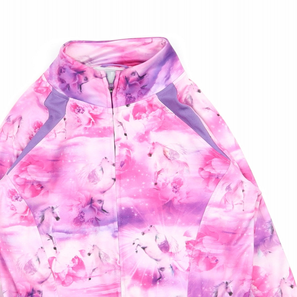 NEXT Girls Multicoloured Animal Print  Full Zip Jumper Size 12 Years