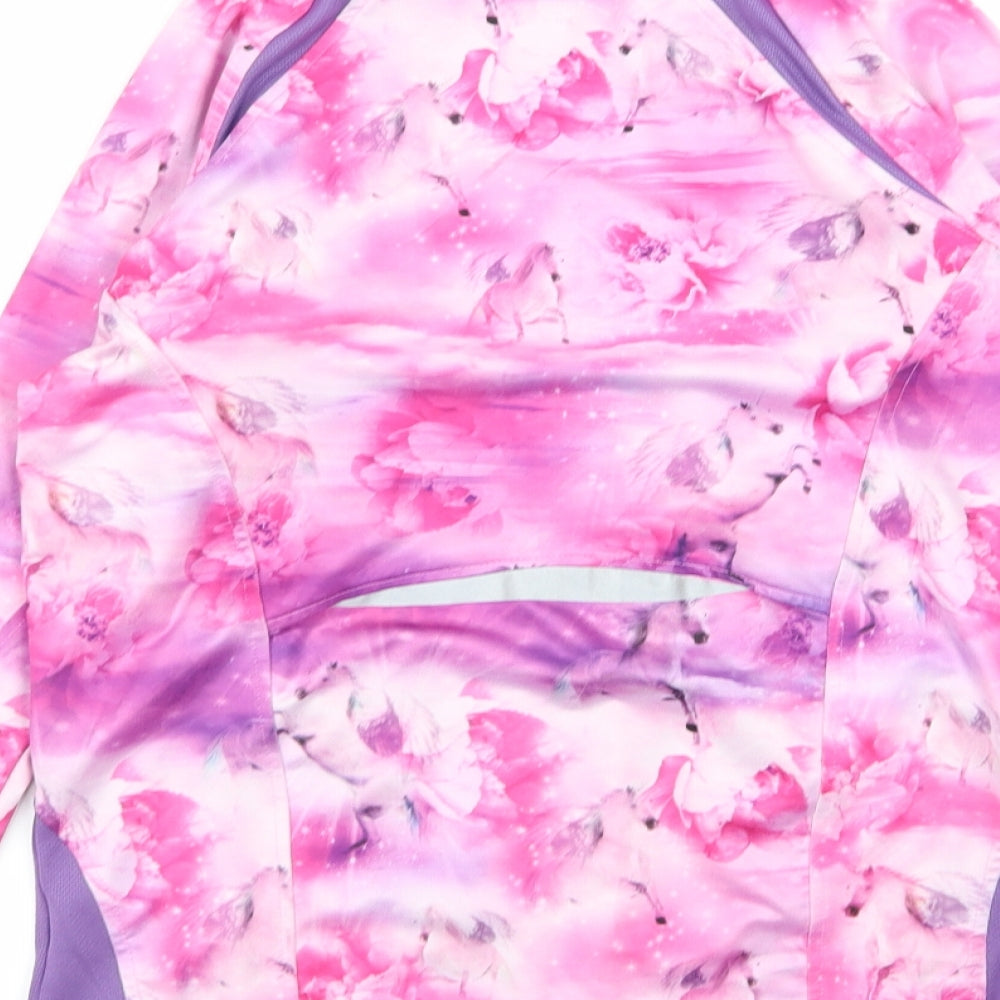 NEXT Girls Multicoloured Animal Print  Full Zip Jumper Size 12 Years