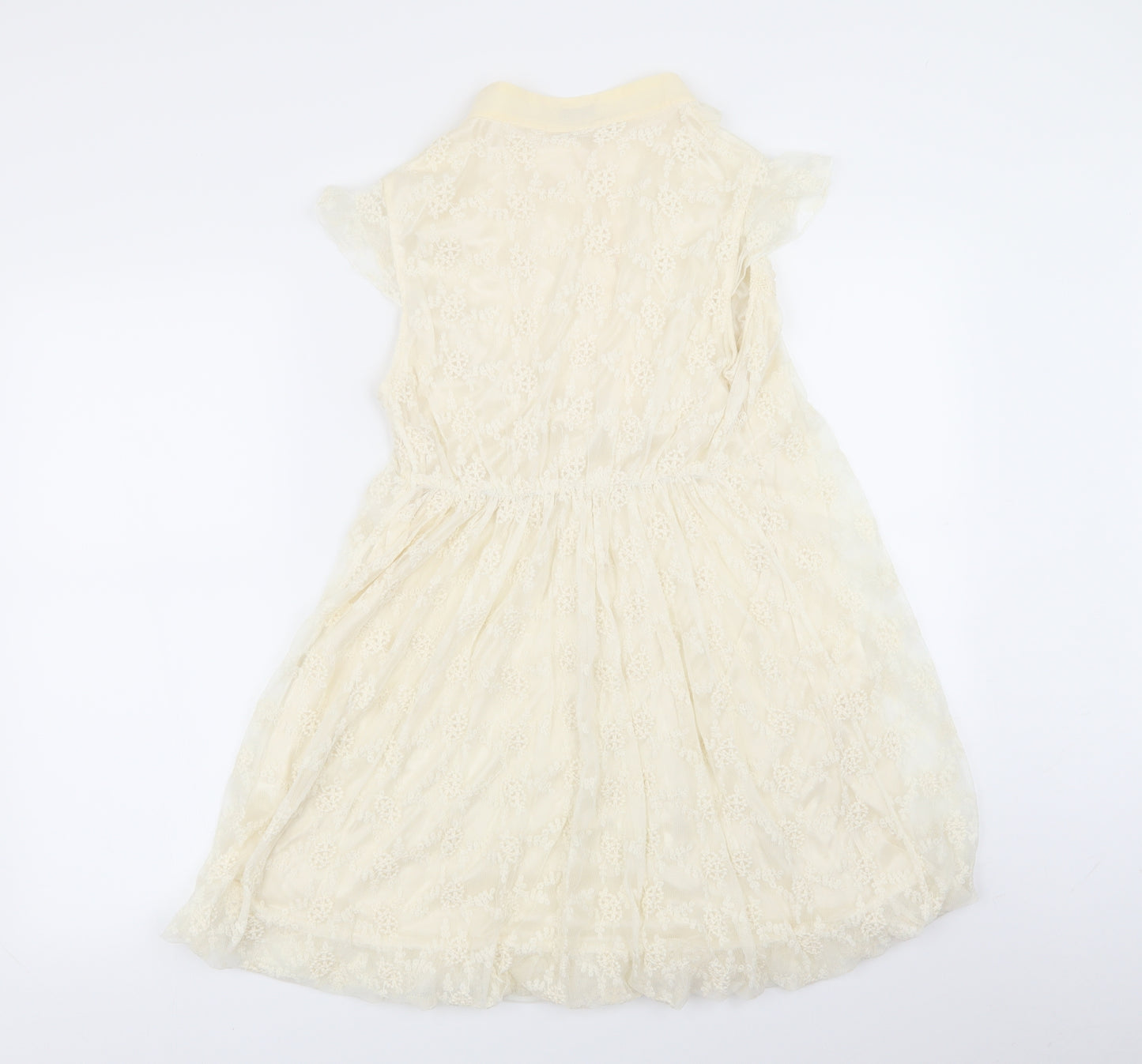 lily.j Girls Beige Geometric  Fit & Flare  Size M