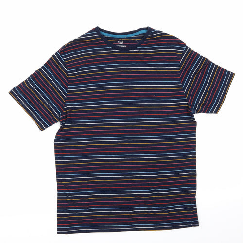 NEXT Mens Multicoloured Striped   Pyjama Top Size S