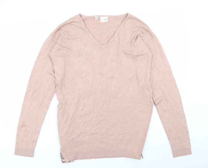 Body Flirt Womens Pink Basic T-Shirt Size S