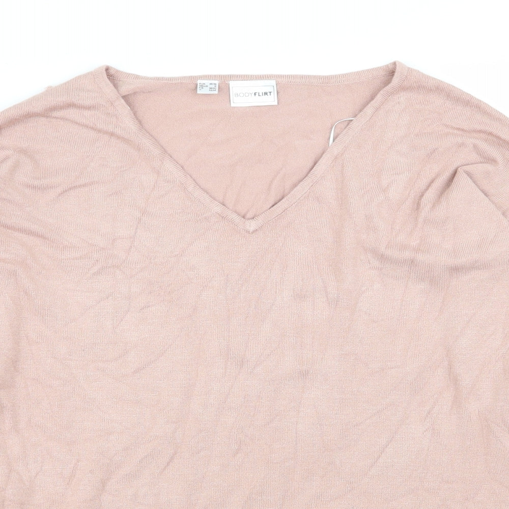 Body Flirt Womens Pink   Basic T-Shirt Size S