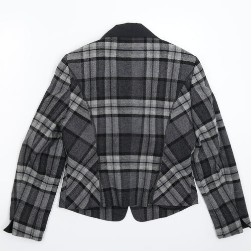Gerry Weber Womens Grey Check  Jacket Blazer Size 12