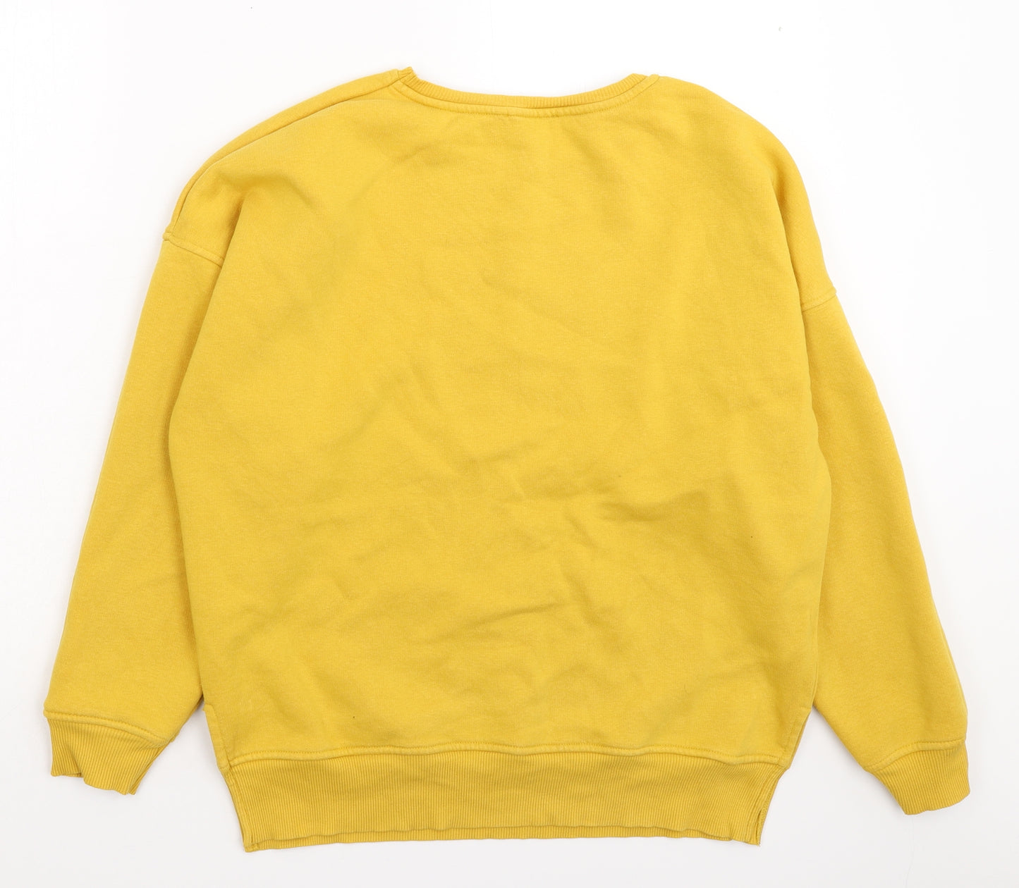 New Look Womens Yellow   Pullover Sweatshirt Size 8  - Oversized