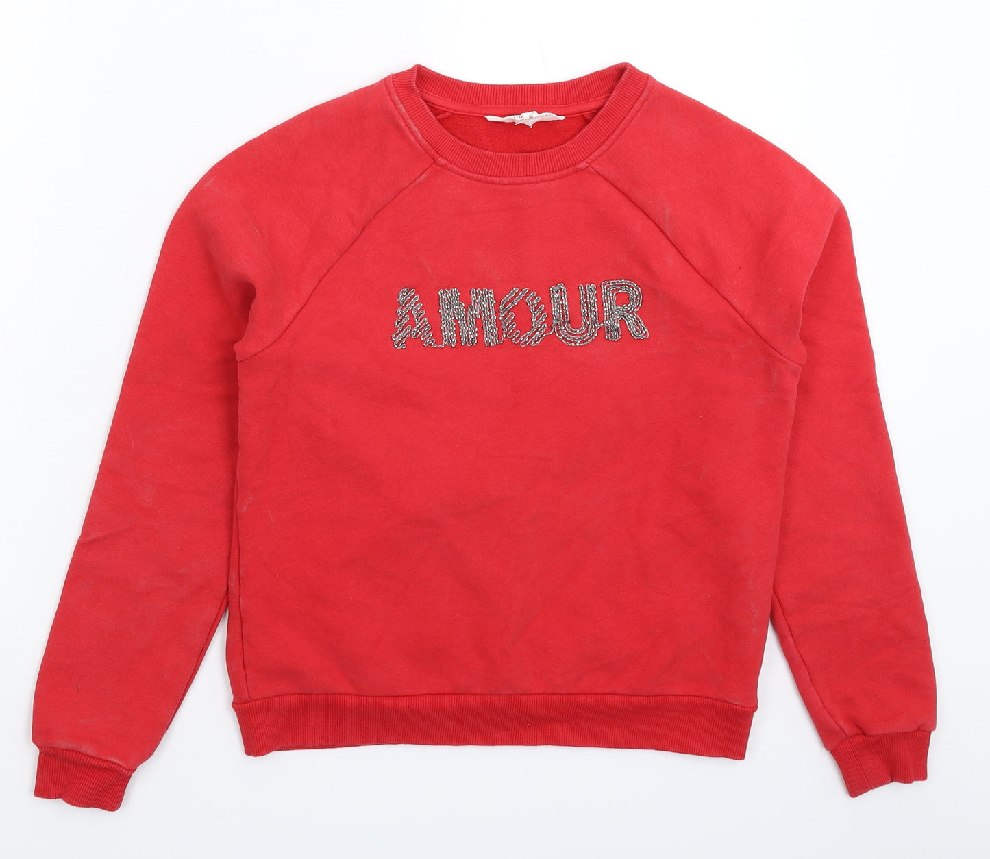 Savannah Miller Womens Red   Pullover Sweatshirt Size 8